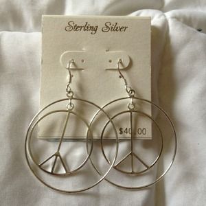 Peace sign Earrings.!