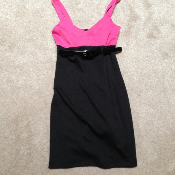 Small pink and black wet seal dress
