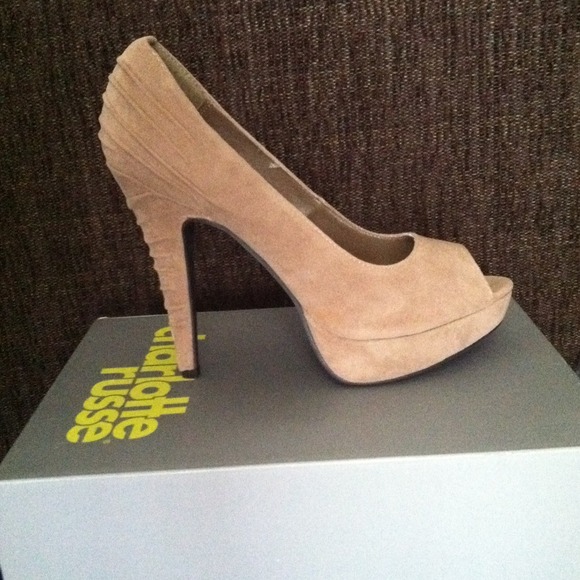 Charlotte Russe Shoes - NWT Taupe Suede Pumps