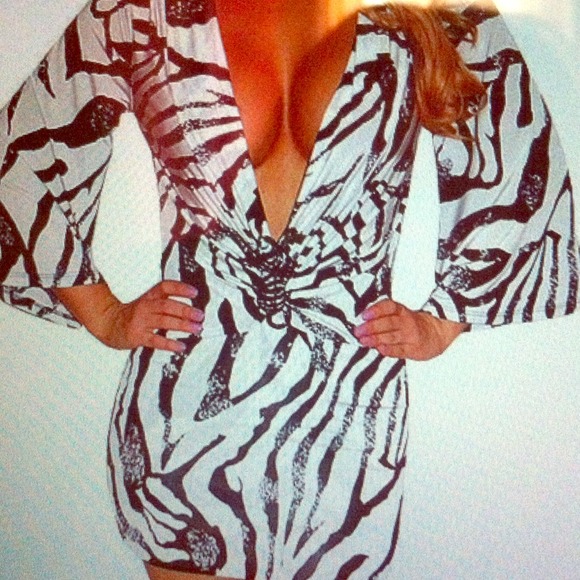 >SOLD>>Exotic Zebra print mini dress!!!