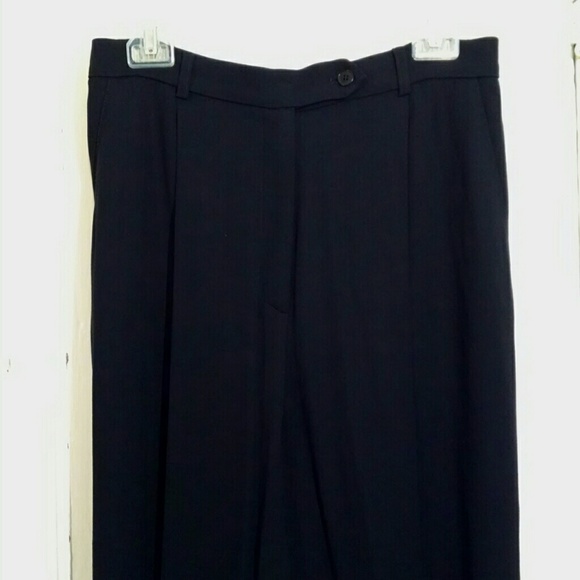 VINTAGE BURBERRY Black Cross-Draping Sleeveless Top/Tank with Slacks 12P - Picture 2 of 4