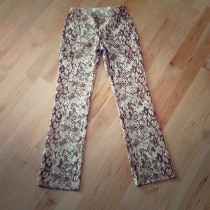 Cache Snake Skin (faux) Pants.