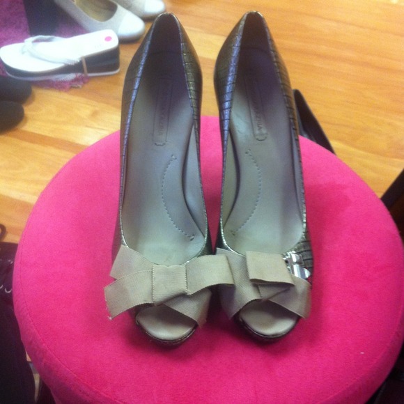 SOLD-BCBGMaxazria open toe vow heels