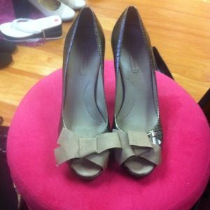 SOLD-BCBGMaxazria open toe vow heels