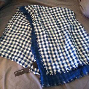 New! Blue and white gingham scarf!