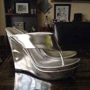 Silver Jessica Simpson platforms. Size 6B