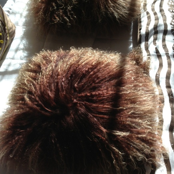 Set of two, Mongolian wool pillows