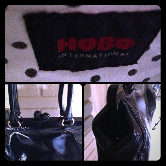 Hobo International Black Patent Leather