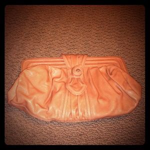 Camel colored BCBG MaxAzria Clutch