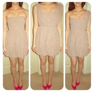 H&M cocktail dress in nude.
