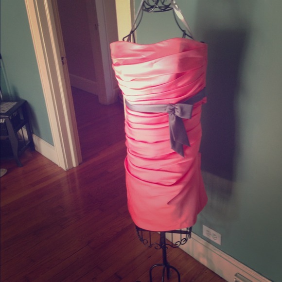 Priced reduced! Alfred Angelo coral cocktail dress