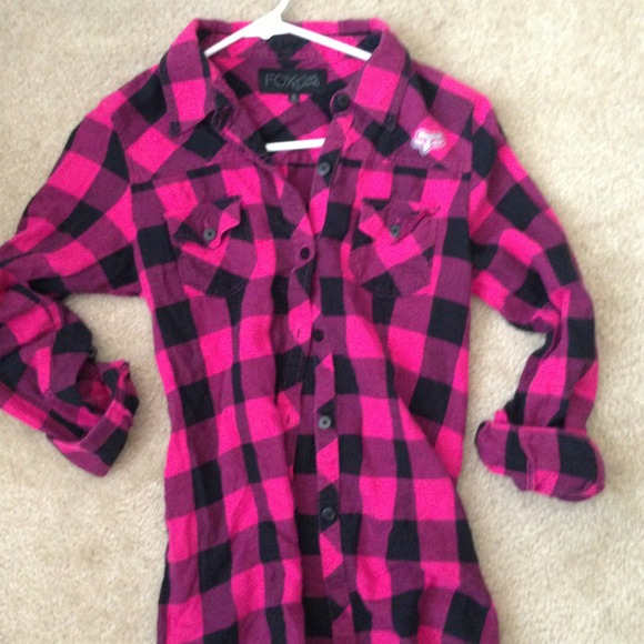 Fox flannel top.