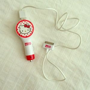 SOLD!!!! Hello kitty car charger & USB cable