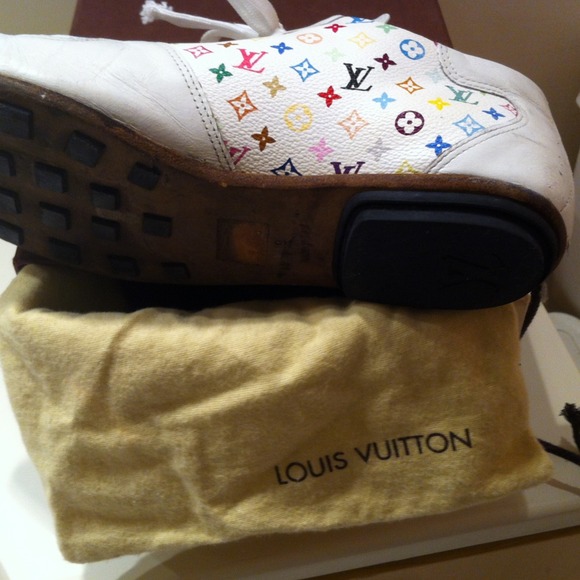 Louis Viitton leather white monogram sneakers - Picture 4 of 4