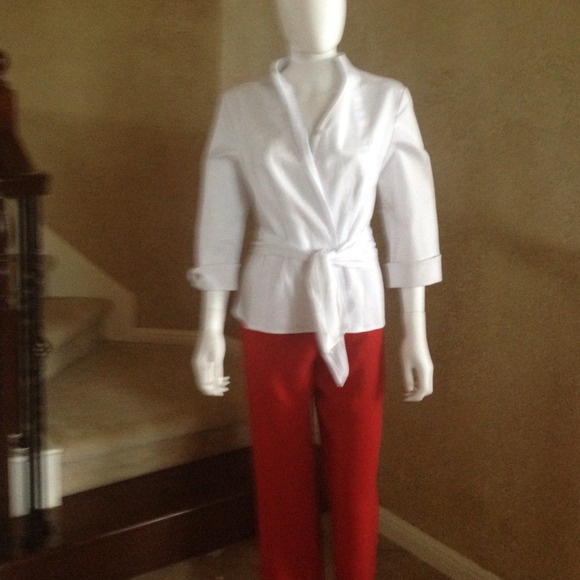White wrap top