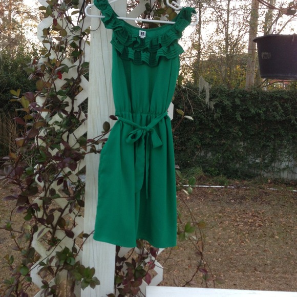 OFF Saks green dress