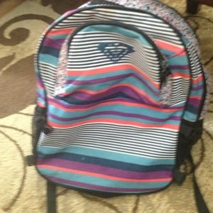 RESERVED🌺/Roxy Striped/Flower backpack🌺