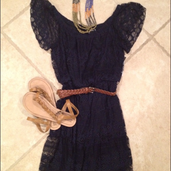 Navy lace dress!!