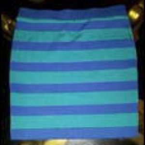 Reduced Forever 21 Blue Striped Bandage Size Small