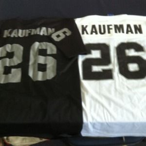 Gray&black and white&black Kaufman jerseys