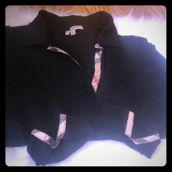 Black burberry shirt