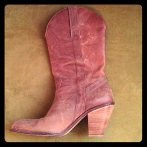 RESERVED**Distressed Jessica Simpson Cowgirl Boots
