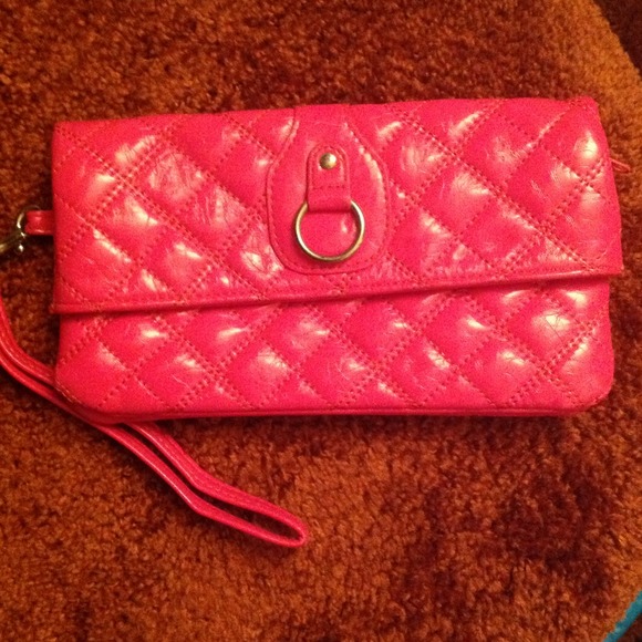 Hot pink clutch ( also available in baby blue)
