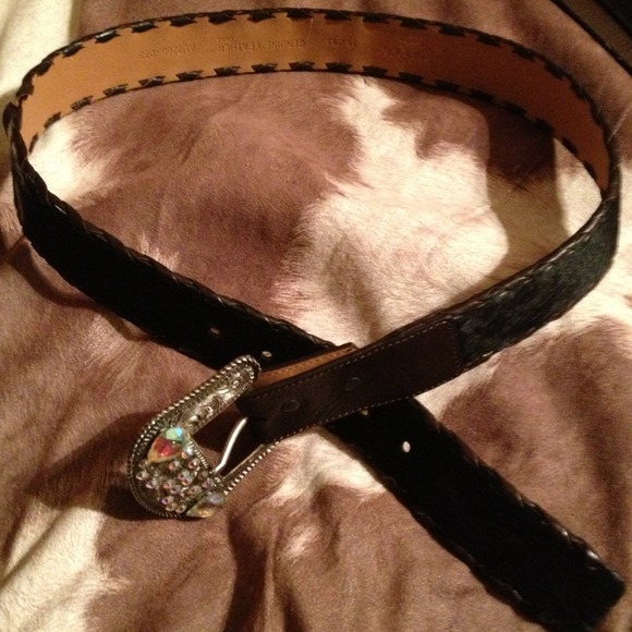 ❗Reduced❗Cowhide belt w/hand made Buckle