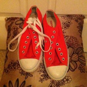 Orange sneakers