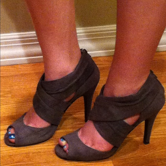 Sold* Suede wrap heels. So cute! - Picture 3 of 3