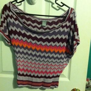 Charlotte Russe chevron crop top