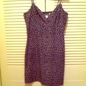 Sexy, little black and gray animal print dress