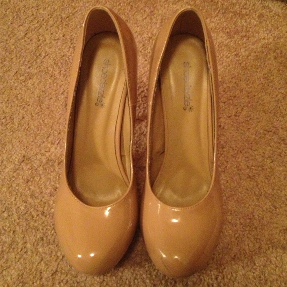 Shoedazzle.com Nude Patten Leather Heels