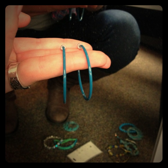 Turquoise Candies hoops - Picture 1 of 1