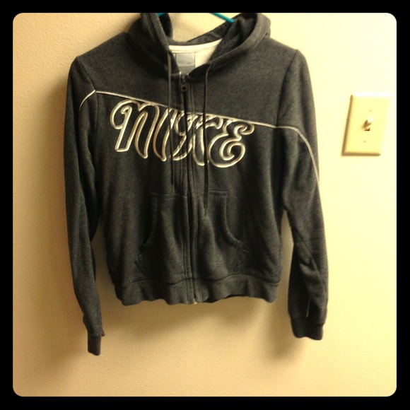 Charcoal Gray Nike Zip-Up Hoodie - Picture 1 of 1