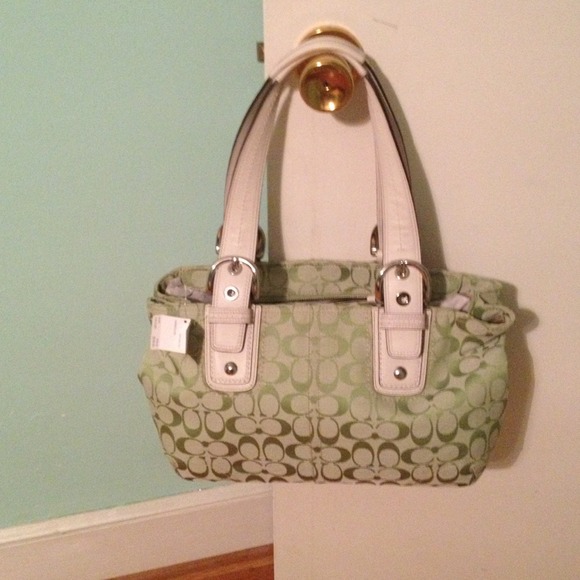 ON HOLD!! Brand New Lime Green Coach Bag