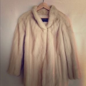 Vintage fur coat medium length
