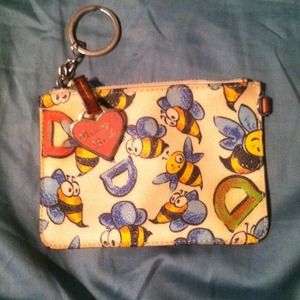 Dooney and Bourke "D&Bee" print wristlet