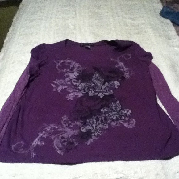Purple long sleeve shirt