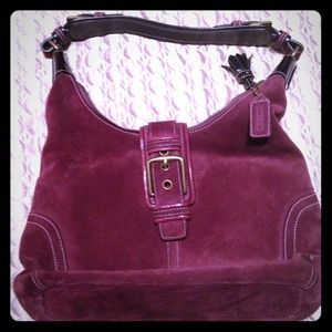REDUCED!!! Authentic coach suede collection bag
