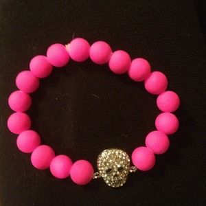 Pink skull bracelet