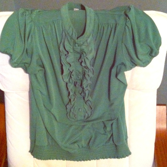 Ruffle front blouse