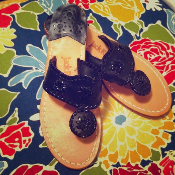 Black Navajo Jack Rogers Sandals, Brand New!
