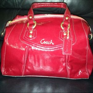 Authentic Coach Ashley Patent Satchel
