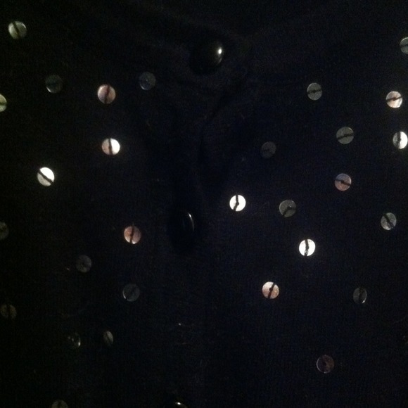 Beautiful black sequined sweater - Picture 2 of 3