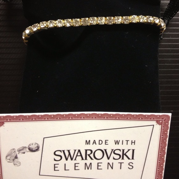 Swarovski single tier bracelet.