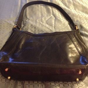 Black leather purse