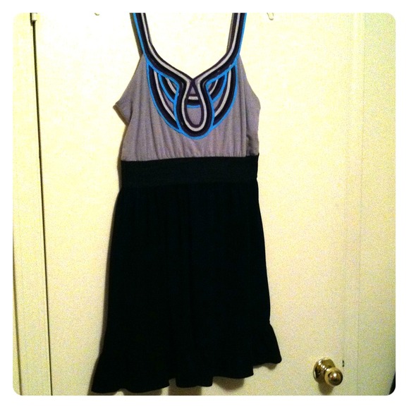 Gray and black sun dress