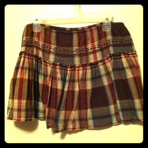 Multi colored mini skirt