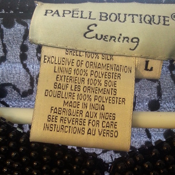 Reduced 🎆Beaded silk black jacket - Picture 4 of 4